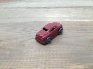 Vintage Barclay Die Cast Toy Car Red Coupe Sedan For Hauler 1.  5”