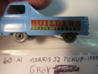 Matchbox - 60 - A1 Morris J2 Pickup - 1958 Lesney Product Made In England