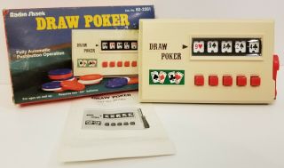 Draw Poker Radio Shack Handheld Electronic Game Vintage 1980 