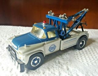 1958 Gmc Tow Truck Precisely First Gear 1/34 Scale Die - Cast Silver/blue