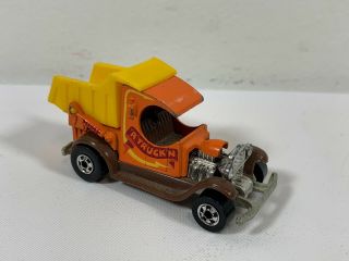 1977 Mattel Hot Wheels " A Truckn " Rat Rod Dump Truck.  Made In Hong Kong E3