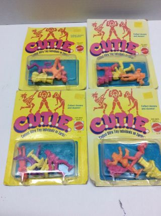 1986 Mattel Cutie Figures - 4 Packs C.  U.  T.  I.  E Vintage