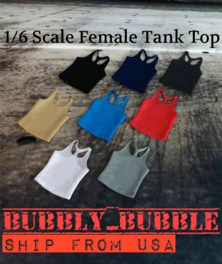 1/6 Sexy Tank Top For 12 " Phicen Tbleague Hot Toys Female Figure Ship From Usa