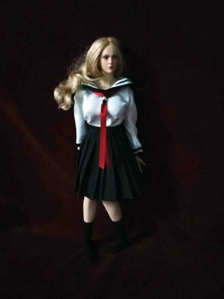 1:6th Female Student Clothes Set Model For 12 " Action Figure Body Doll
