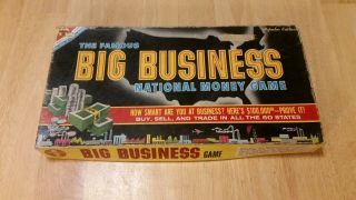 Vintage 1959 Big Business Board Game Transogram Money Complete