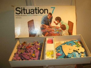 Situation 7 Parker Brothers Space Puzzle Game 1969 Complete