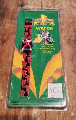 Rare Vintage Mighty Morphin Power Rangers Watch No.  416 Nos Red