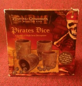 2007 Pirates Of The Caribbean At Worlds End Pirates Dice Game Disney