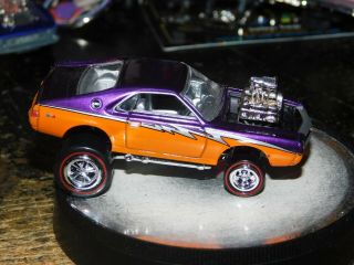 Street Freaks Zingers Purple Orange 1969 Amc Amx Die - Cast Car Johnny Lightning