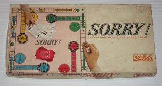 1964 Sorry Game By Parker Brothers - Contents Are And Exceptional