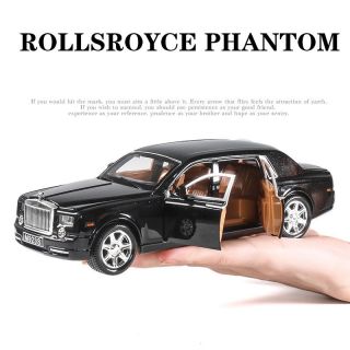 1:24 Rolls - Royce Phantom Metal Diecast Model Car Toy Sound&light Black