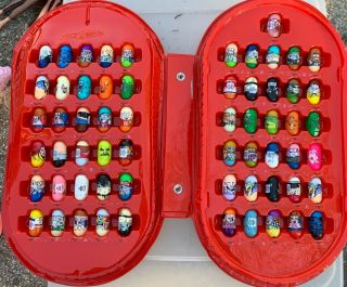 Mighty Beanz Red Collector Case Full 61 Beanz Comics X Men Characters