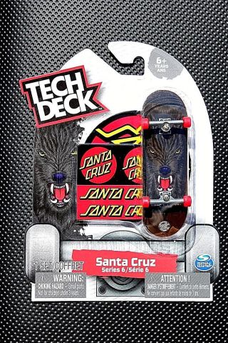 2018 Rare Tech Deck Santa Cruz Skateboards Fingerboard Series 6 Black Wolf