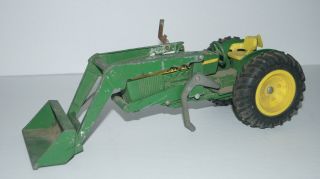 John Deere Ertl Diecast Toy Tractor W Front Shovel Loader 1/16 Scale -