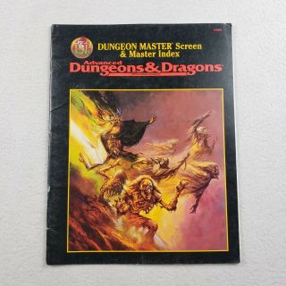 Ad&d Dungeon Master Screen And Master Index Book 1995 Tsr 9504 Index Only Guc