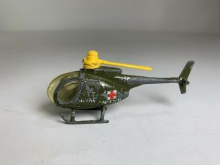 Vintage 1981 Kidco Mash 1/60 Die - Cast Helicopter Green Yellow Blade As - Is Damage