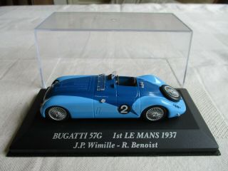 Ixo/altaya 1/43 Bugatti 57g 1st Le Mans 1937 2 " J.  P.  Wimille/r.  Benoist "