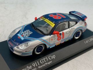 1:43 Minichamps 2003 Porsche 911 Gt3 Cup Martini 81 Daytona 250 400036981