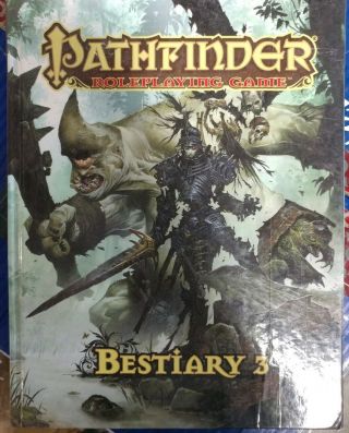 2011 Pathfinder Role Playing Game Book Bestiary 3 1st Printing Hardcover Paizo