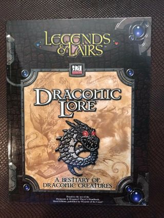 Legends And Lairs: Draconic Lore By Fantasy Flight Games (softcover,  2002)