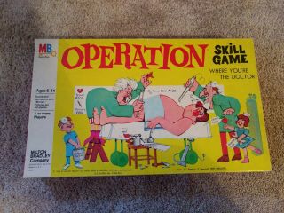 Vintage 1965 Milton Bradley Operation Skill Game Complete Smoking Doctor