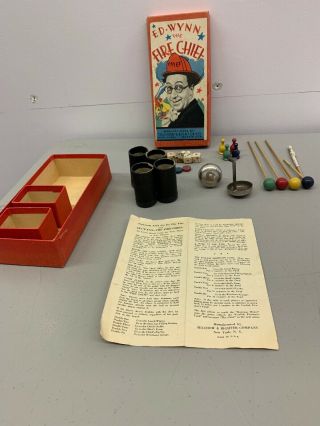 Vtg Ed Wynn The Fire Chief Board Game Parts & Directions Selchow & Righter