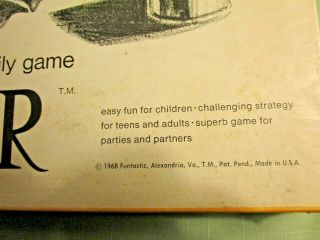 1968 Funtastic Score Four,  Three Dimensional Family Board Game Complete 5