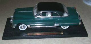 Road Legends 1949 Cadillac Coupe Deville 1:18 Scale Diecast Model Car Green