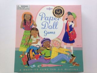 Eeboo Paper Doll Game Cardboard Dress Up Girls Lizzy Rockwell Complete