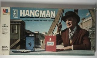 Vintage 1976 Hangman Board Game By Milton Bradley - Featuring Vincent Price