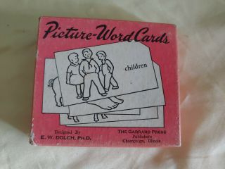 Vintage Collectible Picture - Word Cards Garrard Press Education Learning Kids