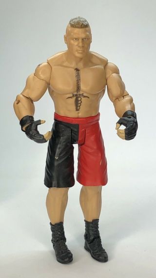 Mattel 2012 Wwe Wwf Brock Lesnar Wrestling Figure Black Red Trunks The Beast