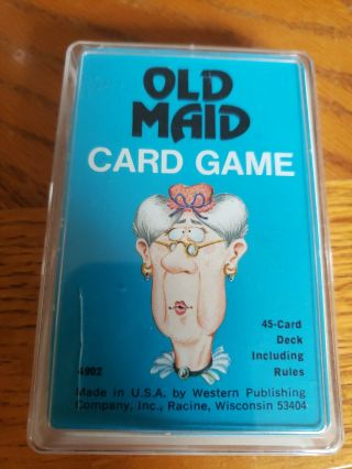 Old Maid Card Game Vintage Western Publishing 1975 4902 40 Cards Set Deck 70s