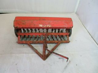 Vintage Tru - Scale Toy Farm Implement Equipment Disc Grain Drill/seeder Red