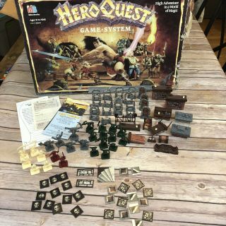 Milton Bradley 1990 Hero Quest Board Game Incomplete Parts