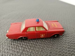 Vintage Matchbox Lesney No.  55 59 Ford Galaxy Fire Chief Chief 