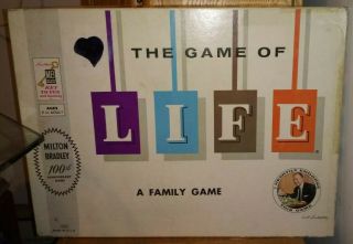 Vintage 1960 The Game Of Life Boardgame Milton Bradley 100 Complete Game