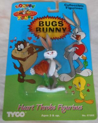 Tyco Looney Tunes Heart Throbs Figurines Bugs Bunny Figure Copyright 1994