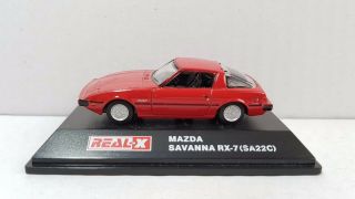 1/72 Real - X Rotary Mazda Savanna Rx - 7 Sa22c Red Diecast Car Model