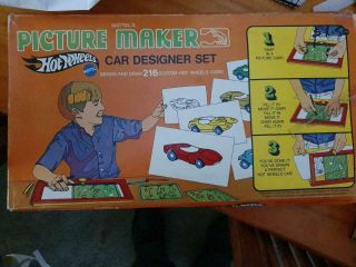 Mattel Picture Maker Hot Wheels Car Designer Set Complete