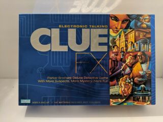 Clue Fx Electronic Talking Mystery Board Game Complete