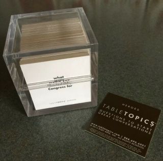 Table Topics Conversation/opinion Card Game Cube Heroes Team Builder Inspiration