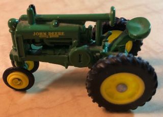 Vintage Tiny John Deere Metal Play Tractor W/ Rubber Wheels Die - Cast Product