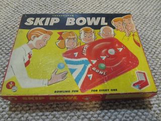 Vintage 1955 Transogram Skip Bowl Bowling Game