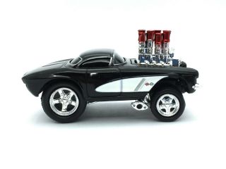 Muscle Machines 1962 62 Chevy Corvette Vette Car Black Die Cast 1/64 Loose