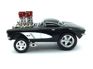 Muscle Machines 1962 62 Chevy Corvette Vette Car Black Die Cast 1/64 Loose 2