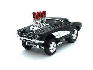 Muscle Machines 1962 62 Chevy Corvette Vette Car Black Die Cast 1/64 Loose 5