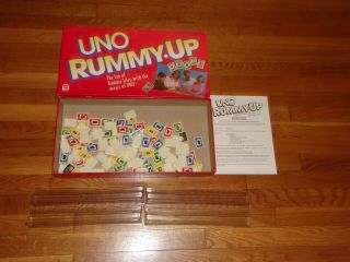 Vintage 1993 Uno Rummy - Up Game All 100 Tiles Complete Game No.  9002 Mattel Exc.