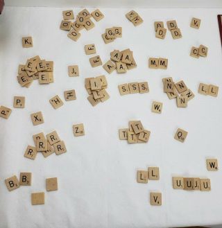 VINTAGE SCRABBLE BOARD GAME 1948 SELCHOW & RIGHTER 100 TILES COMPLETE (m202 3
