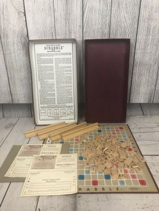 Vtg 1976 Selchow & Righter Scrabble Board Game Complete W/ All Tiles Made In Usa